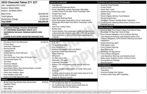 Another view of 2023 Chevrolet Tahoe Z71 for sale in Rockbridge, OH at Don Wood Chrysler Dodge Jeep Ram