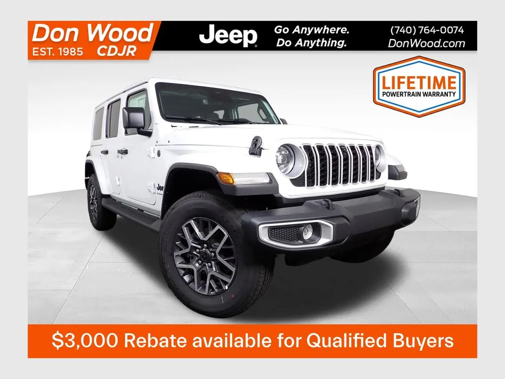 White 2026 Jeep Wrangler Sahara for sale in Rockbridge, OH