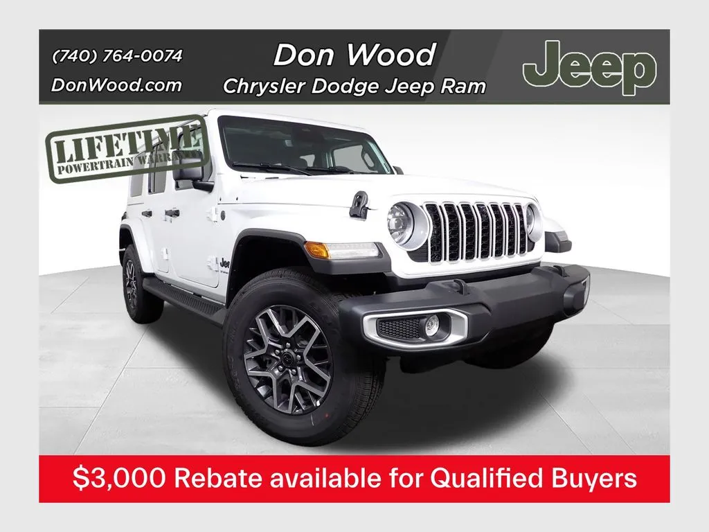 White 2026 Jeep Wrangler Sahara for sale in Rockbridge, OH