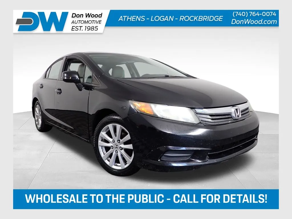 Black 2012 Honda Civic EX for sale in Rockbridge, OH