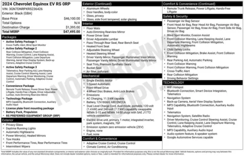 Another view of 2024 Chevrolet Equinox EV RS for sale in Rockbridge, OH at Don Wood Chrysler Dodge Jeep Ram