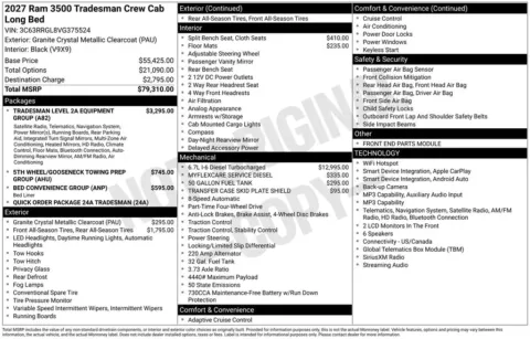 Photos of 2027 Ram 3500 Tradesman for sale in Rockbridge, OH at Don Wood Chrysler Dodge Jeep Ram