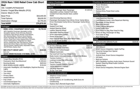 Another view of 2026 Ram 1500 Rebel for sale in Rockbridge, OH at Don Wood Chrysler Dodge Jeep Ram