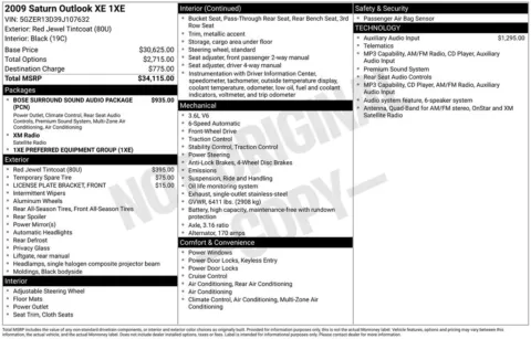 Another view of 2009 Saturn OUTLOOK XE for sale in Rockbridge, OH at Don Wood Chrysler Dodge Jeep Ram