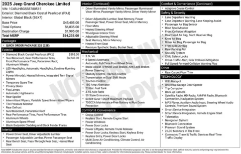 Photos of 2025 Jeep Grand Cherokee Limited for sale in Rockbridge, OH at Don Wood Chrysler Dodge Jeep Ram