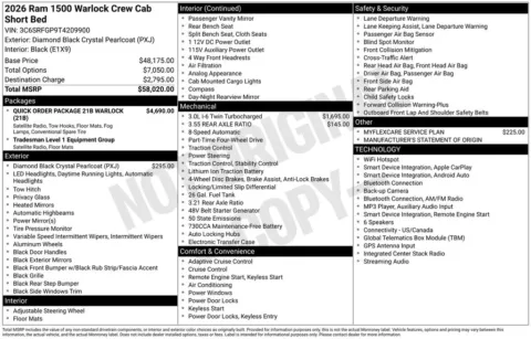 Photos of 2026 Ram 1500 Warlock for sale in Rockbridge, OH at Don Wood Chrysler Dodge Jeep Ram