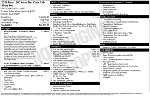 Photos of 2026 Ram 1500 Big Horn/Lone Star for sale in Rockbridge, OH at Don Wood Chrysler Dodge Jeep Ram