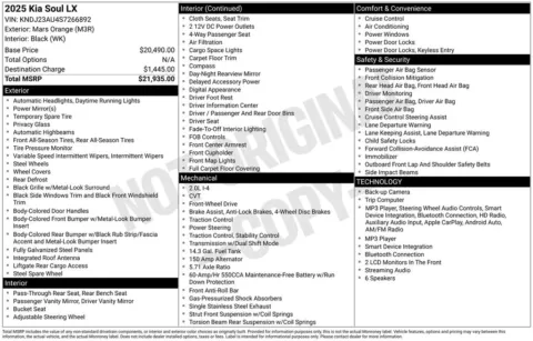 Photos of 2025 Kia Soul LX for sale in Rockbridge, OH at Don Wood Chrysler Dodge Jeep Ram