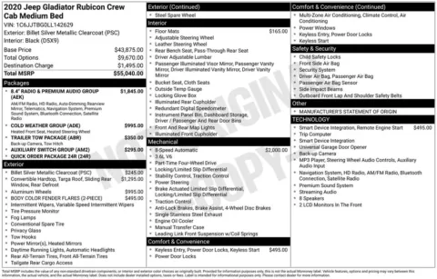 Photos of 2020 Jeep Gladiator Rubicon for sale in Rockbridge, OH at Don Wood Chrysler Dodge Jeep Ram