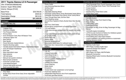 Photos of 2011 Toyota Sienna LE for sale in Rockbridge, OH at Don Wood Chrysler Dodge Jeep Ram