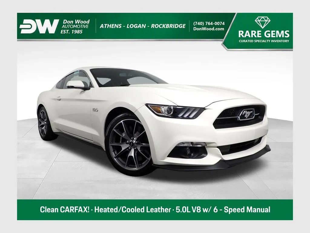 White 2015 Ford Mustang GT 50 Years Limited Edition for sale in Rockbridge, OH