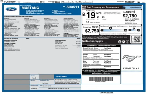 Photos of 2015 Ford Mustang GT 50 Years Limited Edition for sale in Rockbridge, OH at Don Wood Chrysler Dodge Jeep Ram