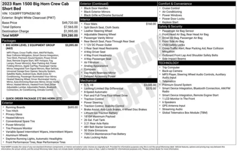 Photos of 2023 Ram 1500 Big Horn/Lone Star for sale in Rockbridge, OH at Don Wood Chrysler Dodge Jeep Ram