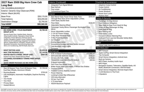 Photos of 2027 Ram 3500 Big Horn for sale in Rockbridge, OH at Don Wood Chrysler Dodge Jeep Ram