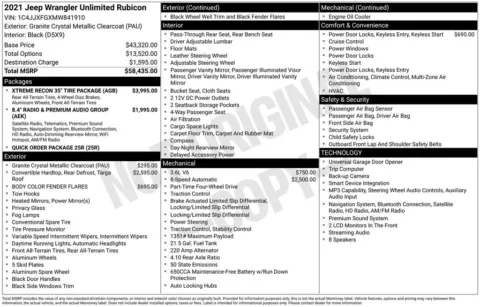 Photos of 2021 Jeep Wrangler Unlimited Rubicon for sale in Rockbridge, OH at Don Wood Chrysler Dodge Jeep Ram