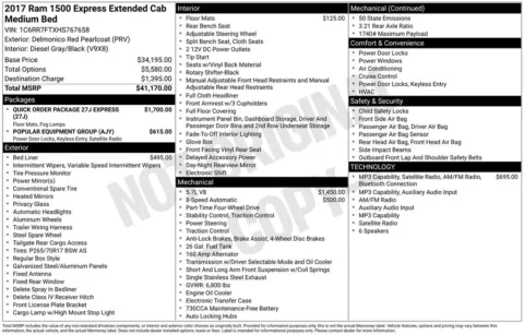 Photos of 2017 Ram 1500 Express for sale in Rockbridge, OH at Don Wood Chrysler Dodge Jeep Ram