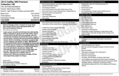 Photos of 2014 Cadillac SRX Premium for sale in Rockbridge, OH at Don Wood Chrysler Dodge Jeep Ram