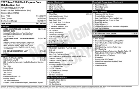 Photos of 2027 Ram 2500 Black Express for sale in Rockbridge, OH at Don Wood Chrysler Dodge Jeep Ram