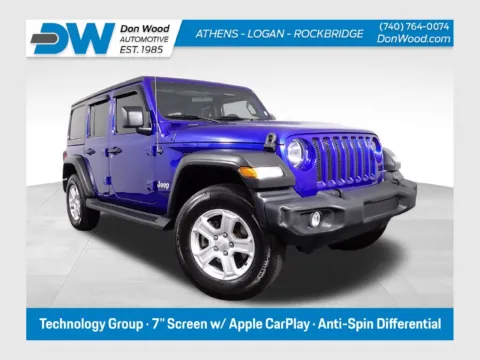 Blue 2020 Jeep Wrangler Unlimited Sport S for sale in Rockbridge, OH