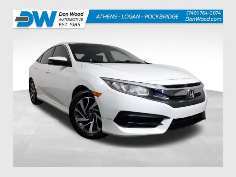 White 2016 Honda Civic EX for sale in Rockbridge, OH