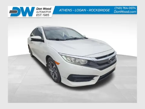White 2016 Honda Civic EX for sale in Rockbridge, OH