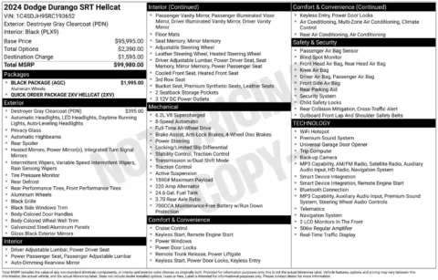 Photos of 2024 Dodge Durango SRT Hellcat for sale in Rockbridge, OH at Don Wood Chrysler Dodge Jeep Ram