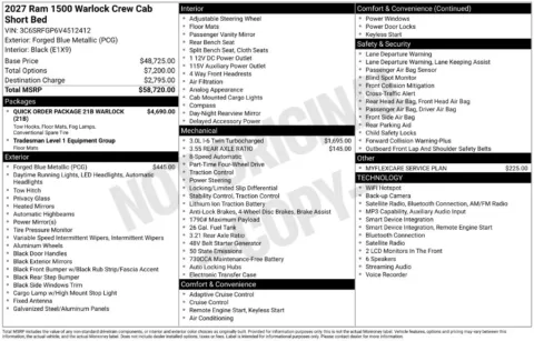 Photos of 2027 Ram 1500 Warlock for sale in Rockbridge, OH at Don Wood Chrysler Dodge Jeep Ram