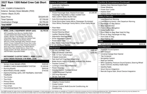 Photos of 2027 Ram 1500 Rebel for sale in Rockbridge, OH at Don Wood Chrysler Dodge Jeep Ram