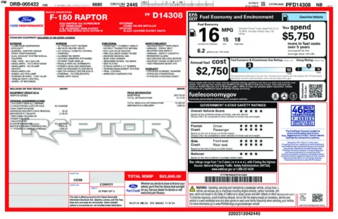 Photos of 2023 Ford F-150 Raptor for sale in Rockbridge, OH at Don Wood Chrysler Dodge Jeep Ram