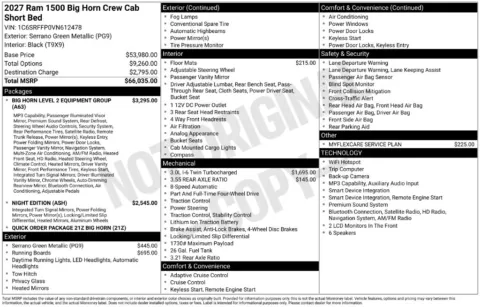 Photos of 2027 Ram 1500 Big Horn/Lone Star for sale in Rockbridge, OH at Don Wood Chrysler Dodge Jeep Ram