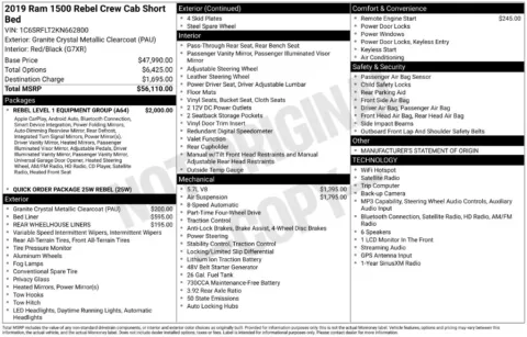 Photos of 2019 Ram 1500 Rebel for sale in Rockbridge, OH at Don Wood Chrysler Dodge Jeep Ram