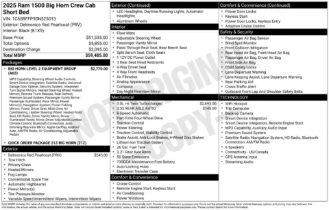 Photos of 2025 Ram 1500 Big Horn/Lone Star for sale in Rockbridge, OH at Don Wood Chrysler Dodge Jeep Ram