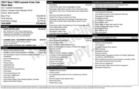 Photos of 2027 Ram 1500 Laramie for sale in Rockbridge, OH at Don Wood Chrysler Dodge Jeep Ram