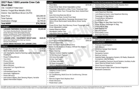 Photos of 2027 Ram 1500 Laramie for sale in Rockbridge, OH at Don Wood Chrysler Dodge Jeep Ram