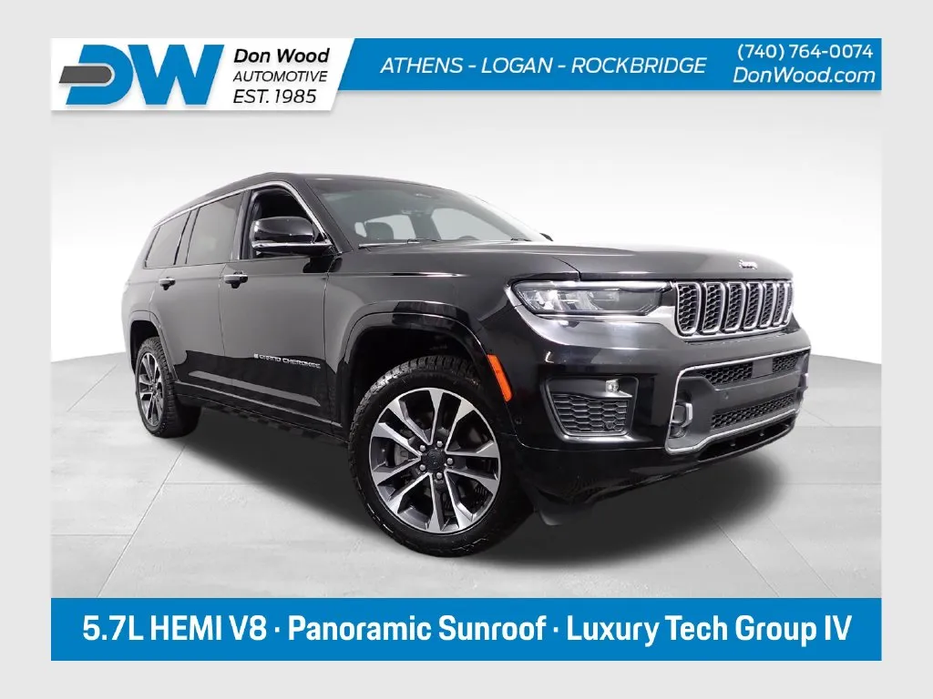 Black 2021 Jeep Grand Cherokee L Overland for sale in Rockbridge, OH