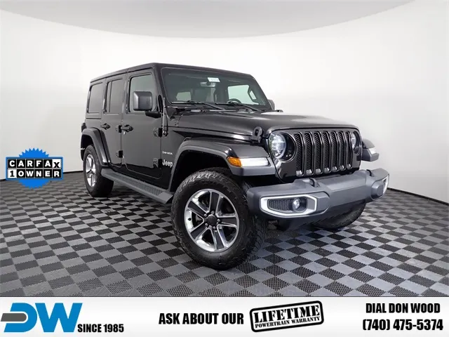Black 2020 Jeep Wrangler Unlimited Sahara for sale in Rockbridge, OH