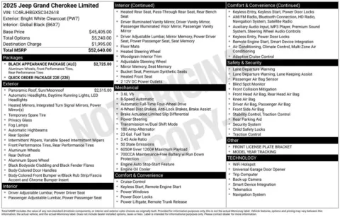 Another view of 2025 Jeep Grand Cherokee Limited for sale in Rockbridge, OH at Don Wood Chrysler Dodge Jeep Ram