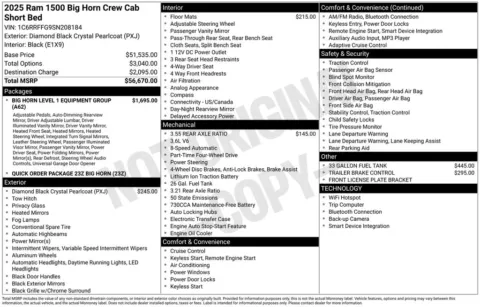 Another view of 2025 Ram 1500 Big Horn/Lone Star for sale in Rockbridge, OH at Don Wood Chrysler Dodge Jeep Ram