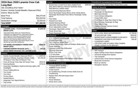 Photos of 2026 Ram 3500 Laramie for sale in Rockbridge, OH at Don Wood Chrysler Dodge Jeep Ram