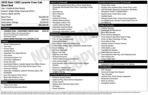 Another view of 2025 Ram 1500 Laramie for sale in Rockbridge, OH at Don Wood Chrysler Dodge Jeep Ram