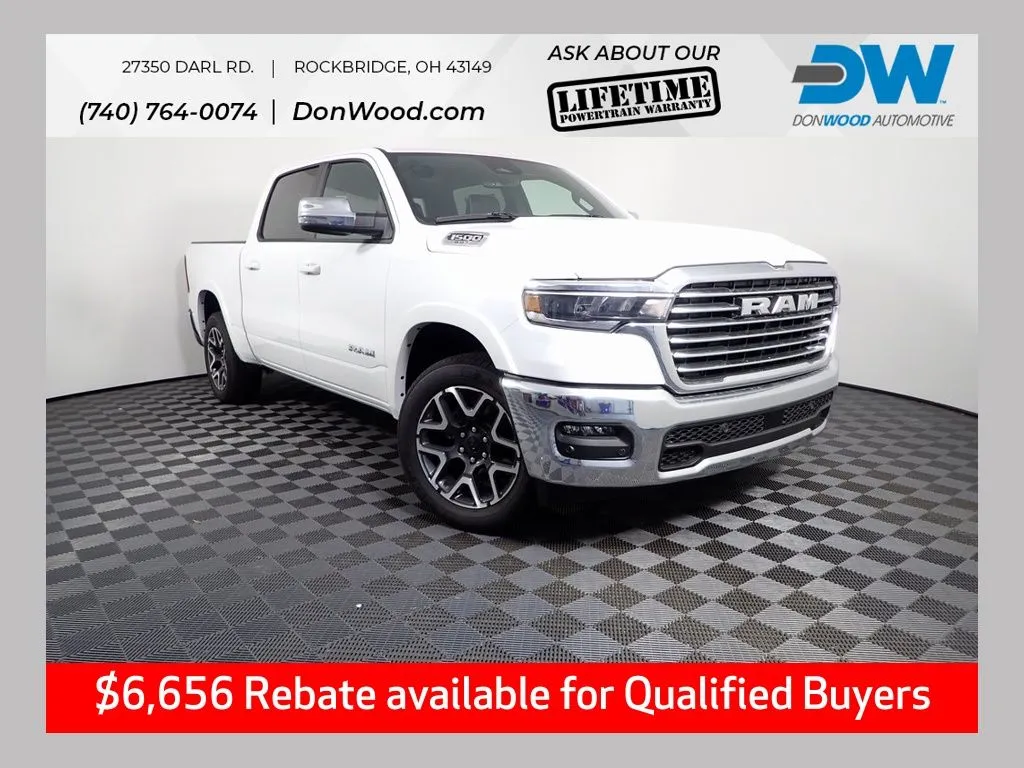 White 2025 Ram 1500 Laramie for sale in Rockbridge, OH