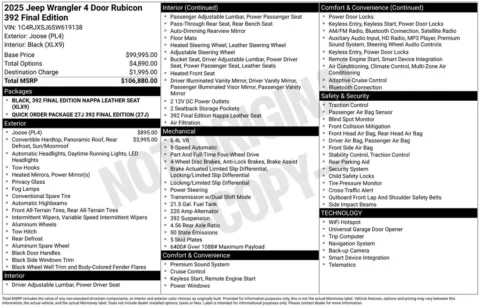 Another view of 2025 Jeep Wrangler Rubicon 392 for sale in Rockbridge, OH at Don Wood Chrysler Dodge Jeep Ram