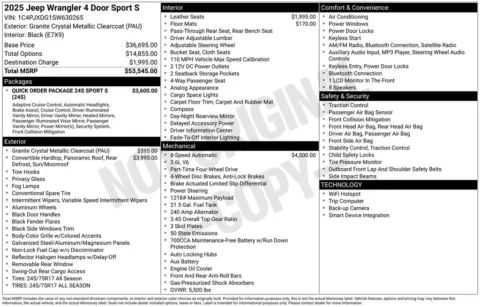 Another view of 2025 Jeep Wrangler Sport S for sale in Rockbridge, OH at Don Wood Chrysler Dodge Jeep Ram