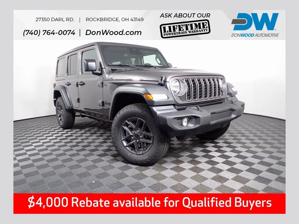 Gray 2025 Jeep Wrangler Sport S for sale in Rockbridge, OH
