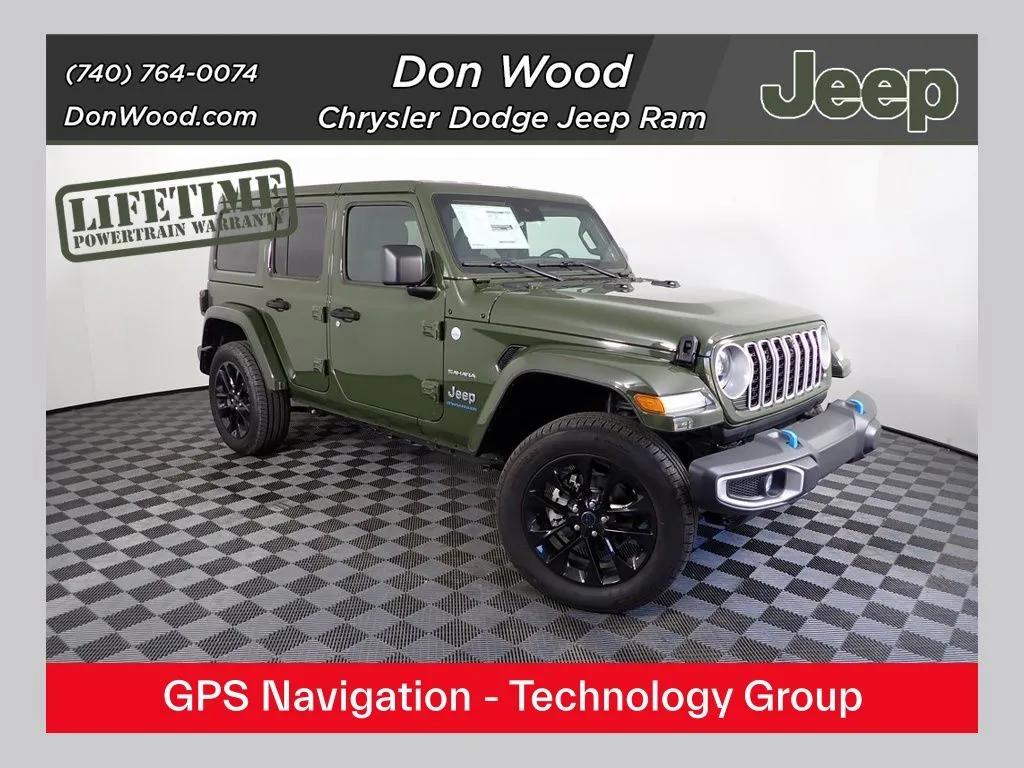 Green 2024 Jeep Wrangler Sahara 4xe for sale in Rockbridge, OH