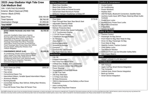 Another view of 2025 Jeep Gladiator Sport for sale in Rockbridge, OH at Don Wood Chrysler Dodge Jeep Ram