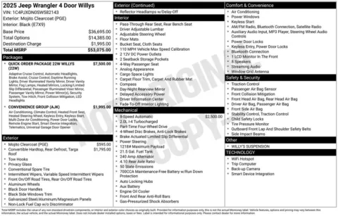 Another view of 2025 Jeep Wrangler Willys for sale in Rockbridge, OH at Don Wood Chrysler Dodge Jeep Ram