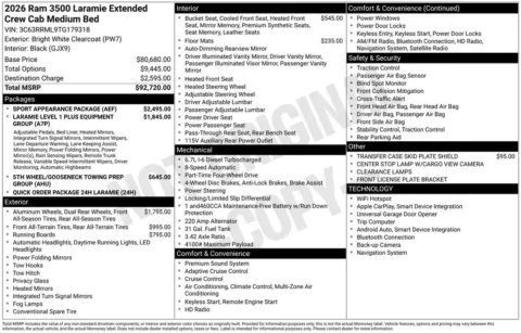 Another view of 2026 Ram 3500 Laramie for sale in Rockbridge, OH at Don Wood Chrysler Dodge Jeep Ram