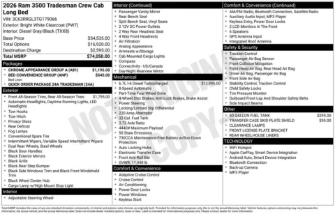 Another view of 2026 Ram 3500 Tradesman for sale in Rockbridge, OH at Don Wood Chrysler Dodge Jeep Ram