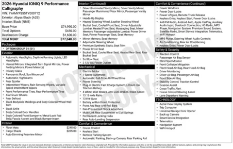 Another view of 2026 Hyundai IONIQ 9 Performance Calligraphy for sale in Athens, OH at Don Wood Hyundai